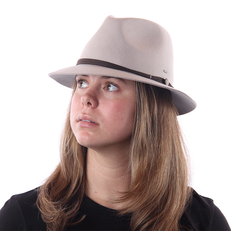 Grey felt hat ladies sales