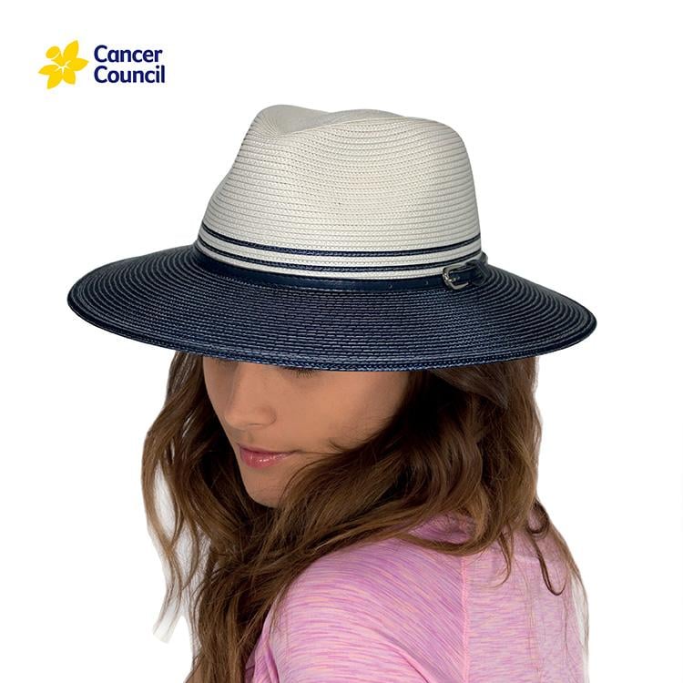 Cancer Council Heritage Town & Country Hat - Ivory/Navy