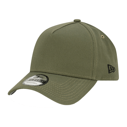 New Era Blank 9FORTY A Frame Cap - Olive/Grey