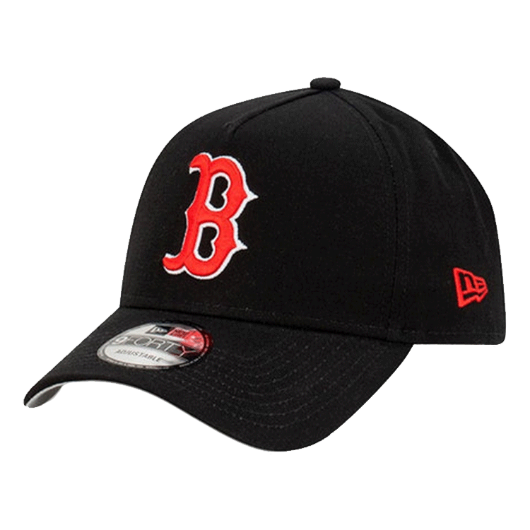 New Era Boston Red Sox 9FORTY A-Frame Cap - Black/Scarlet