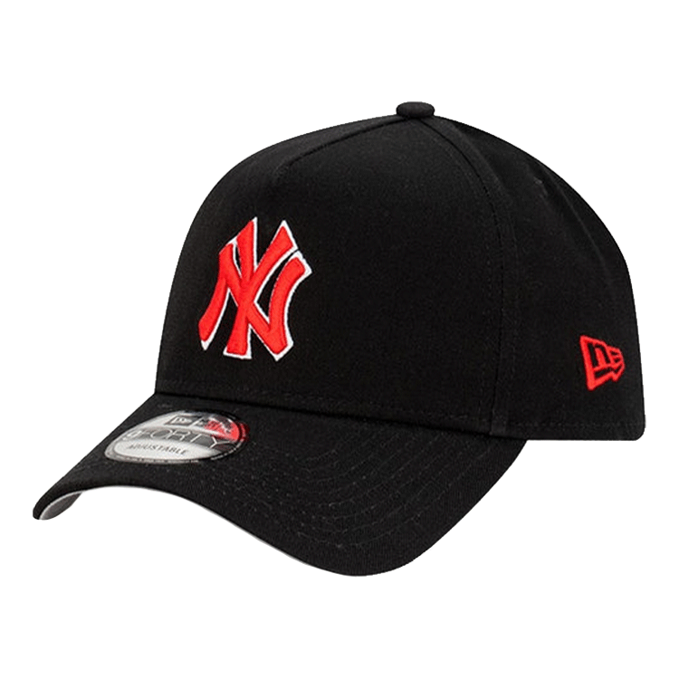 New Era New York Yankees 9FORTY A Frame Cap - Black/Scarlet