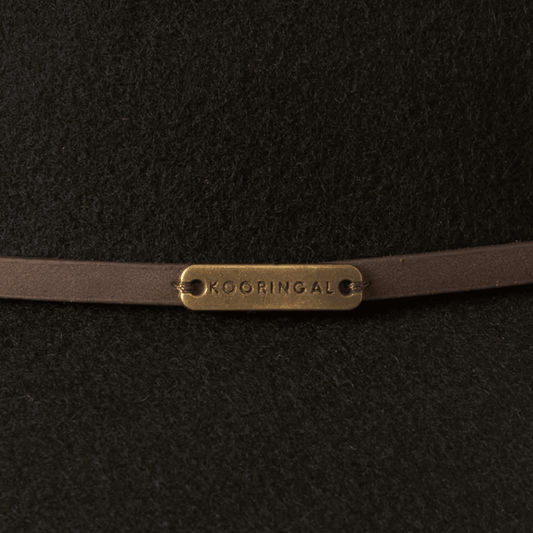 Kooringal Mid Brim Fedora Rajah - Black