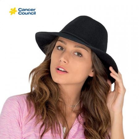 Cancer Council Ladies Jacqui Mannish Hat - Black