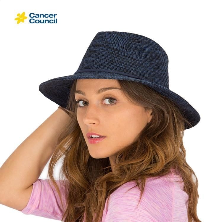 Cancer Council Ladies Jacqui Mannish Hat - Mixed Navy