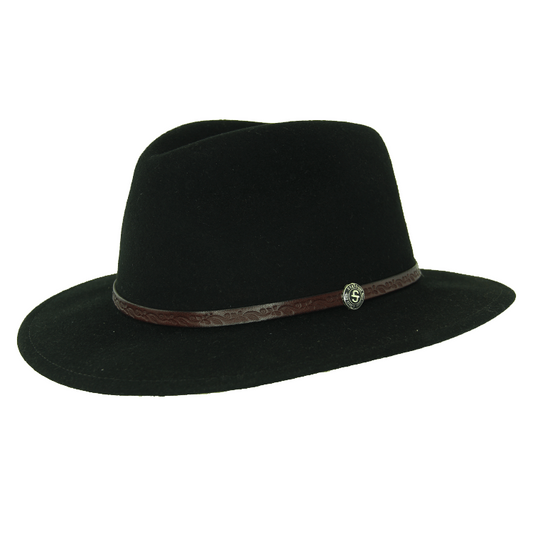 Stetson Cromwell Crushable Hat - Black