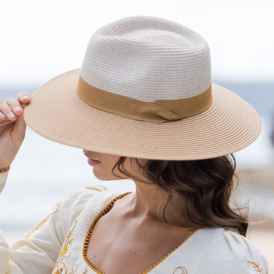 Tina M Copenhagen Maui Wide Brim Fedora ROLLOVER