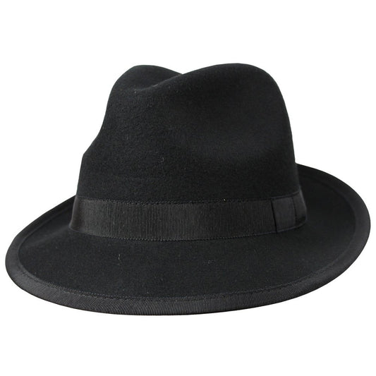 Melbourne Hats Trilby Formal - Black/Black Band
