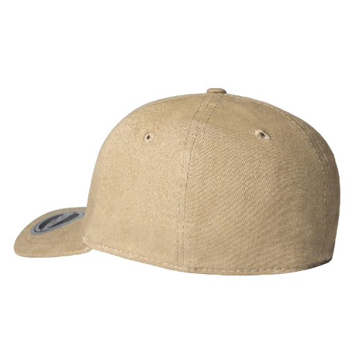 UFLEX 6 Panel Fitted Curved Cap - Khaki