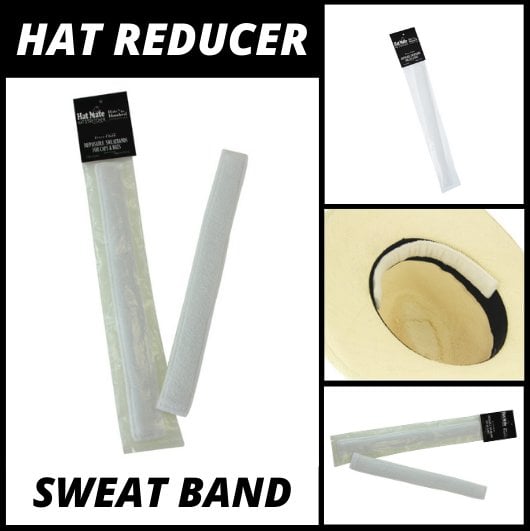 Hat  Inserts - Sweat Band - Hat Reducer  White (2 pcs )
