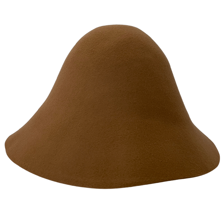Wool Felt Hillbilly Hood Hat - Chestnut